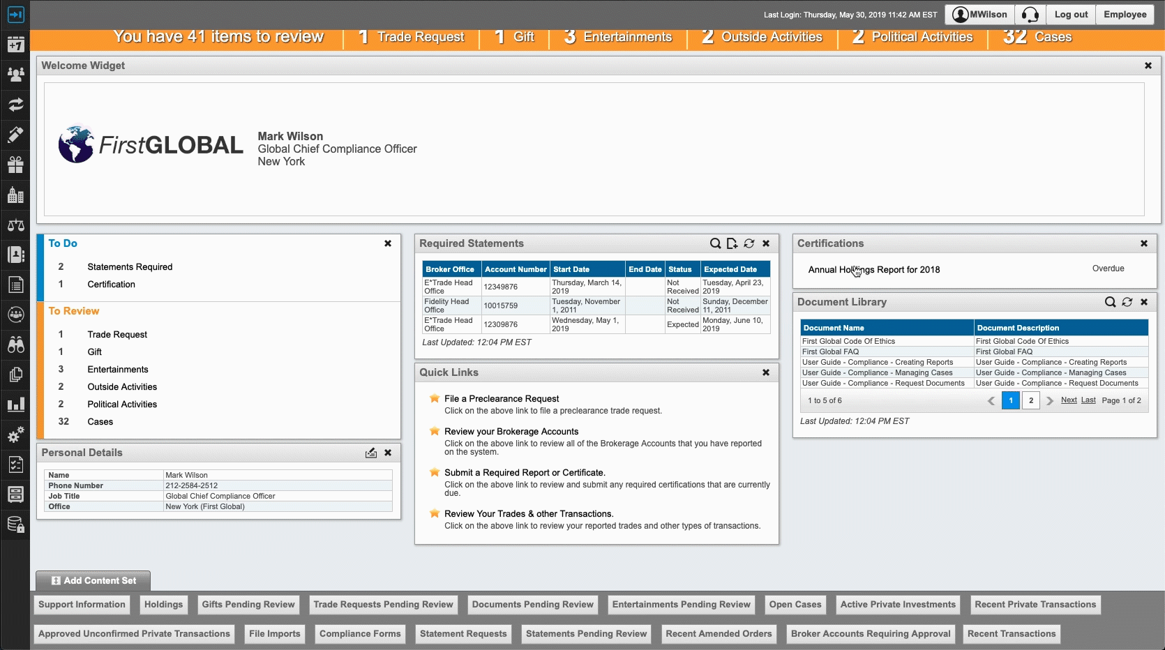 Drag and Drop Dashboard
